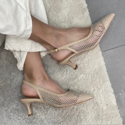Cristine Slingback Camilla 9 rete strass
