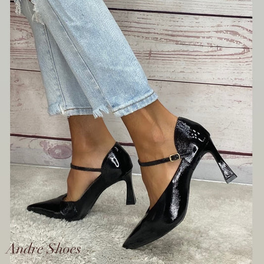 M.Unique Décolleté nero cinturino