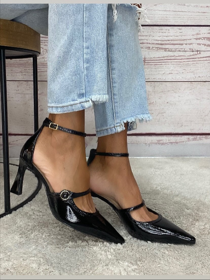 M.Unique Décolleté nero cinturini