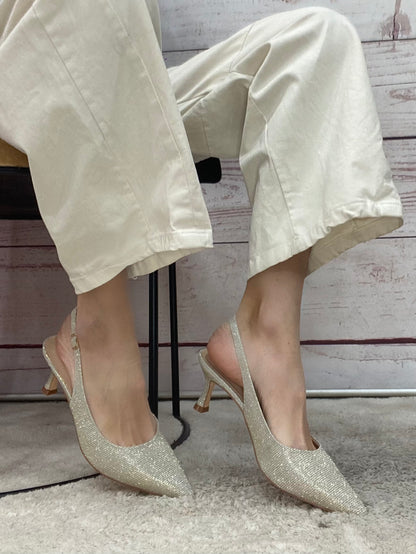 Cristine Slingback Camilla 6 lurex champagne